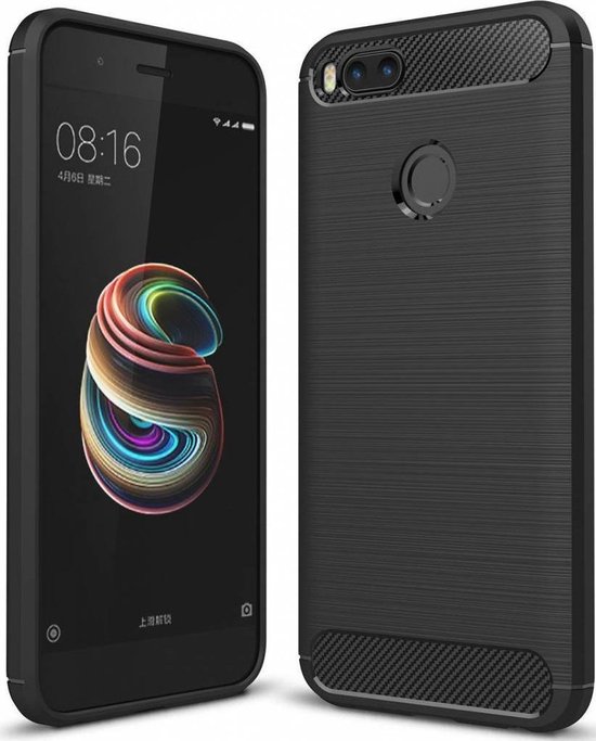 Hoesje geschikt voor Asus Zenfone Max (ZB555KL) - Geborstelde TPU Cover - Zwart