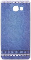 ADEL Siliconen Back Cover Softcase Hoesje Geschikt voor Samsung Galaxy A5 (2017) - Jeans Spijkerbroek Blauw