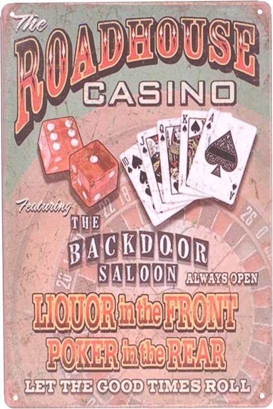 Metalen plaatje - Roadhouse Casino