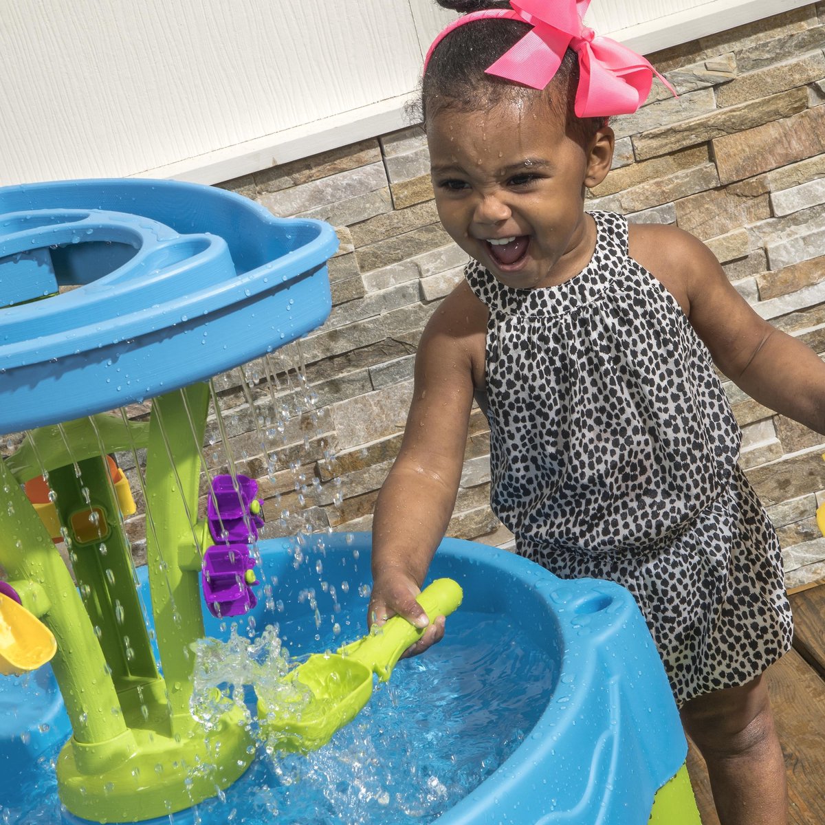 Step2 Summer Showers Splash Watertafel - Met 8 accessoires - Waterspeelgoed voor kind - Activiteitentafel met water voor de tuin / buiten — afbeelding 12