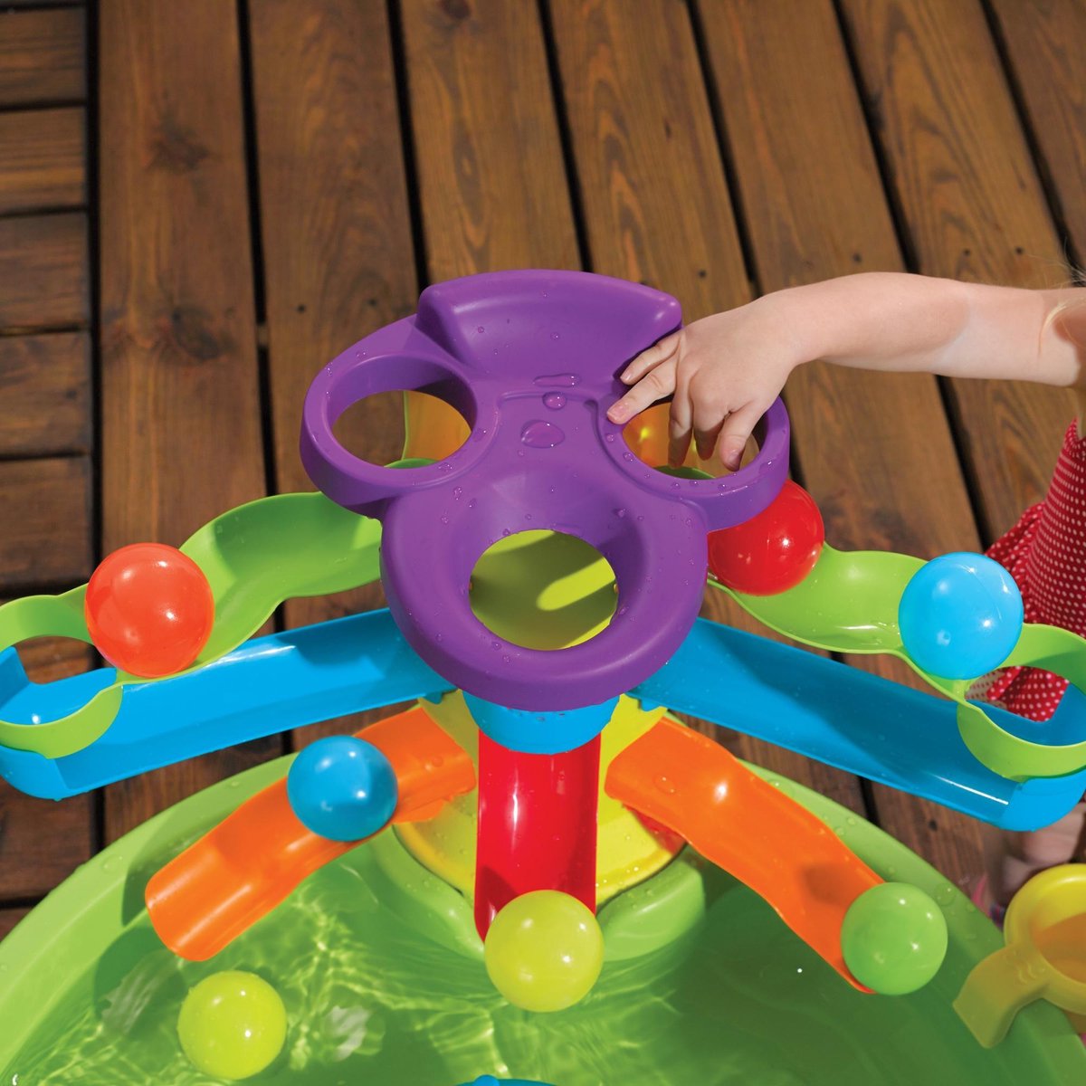 Step2 Busy Ball Watertafel - Met 13 accessoires: katapulten, speelballen en schepbeker - Waterspeelgoed voor kind - Activiteitentafel met ballen & water voor de tuin / buiten — afbeelding 4