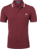 Fred Perry M3600 polo twin tipped shirt - heren polo Port / White / White - Maat: 3XL