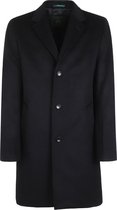 The English Hatter Mannen Sjieke Sjaalkraag Jas Howard Blauw Wol Maat: 50