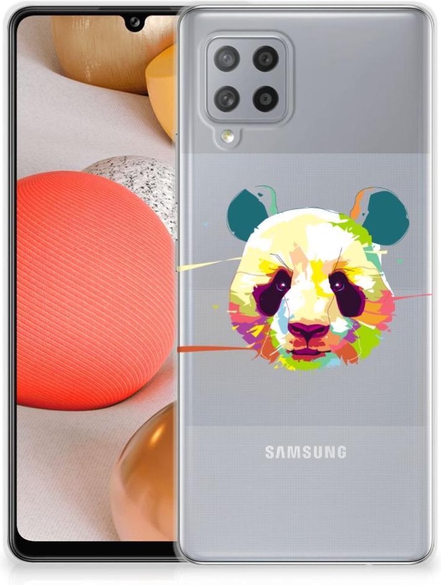 Samsung Galaxy A42 Telefoonhoesje met Naam Panda Color