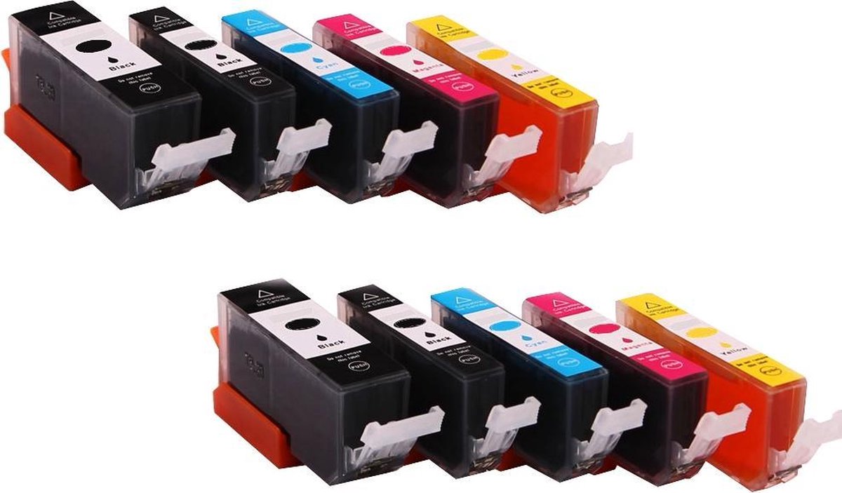 Set 10x inkt cartridge voor Canon 570XL 571XL PGI-570XL CLI-571XL Pixma MG-5750 MG-6850 MG-6851 MG-6852 MG-6853 MG-7750 MG-7751 MG-7752 MG-7753 TS-5050 TS-5051 TS-5052 TS-5053 TS-5055 TS6050 van ABC
