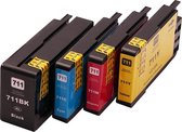 Set 4x huismerk inkt cartridge voor HP 711 voor HP Designjet T120 T520 24 Inch 36 Inch Series van ABC