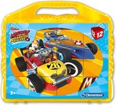 Clementoni - Puzzelblokken - Mickey and the roadster racers - 12 blokken - Disney