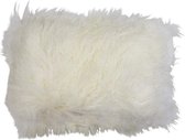 coussin mouton cheveux bouclés blanc 35x50cm
