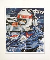 Lithografie - Eric Jan Kremer - Tyrrell Ford 003 met Jackie Stewart 1971