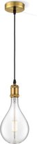 Home Sweet Home hanglamp brons vintage - hanglamp inclusief LED filament lichtbron G160 - dimbaar - pendel lengte 100 cm - inclusief E27 LED lichtbron - helder