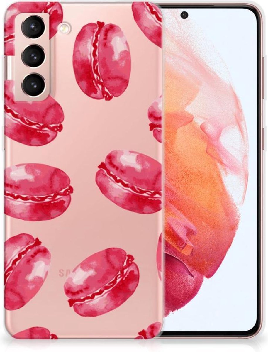 Samsung Galaxy S21 Siliconen Case Pink Macarons