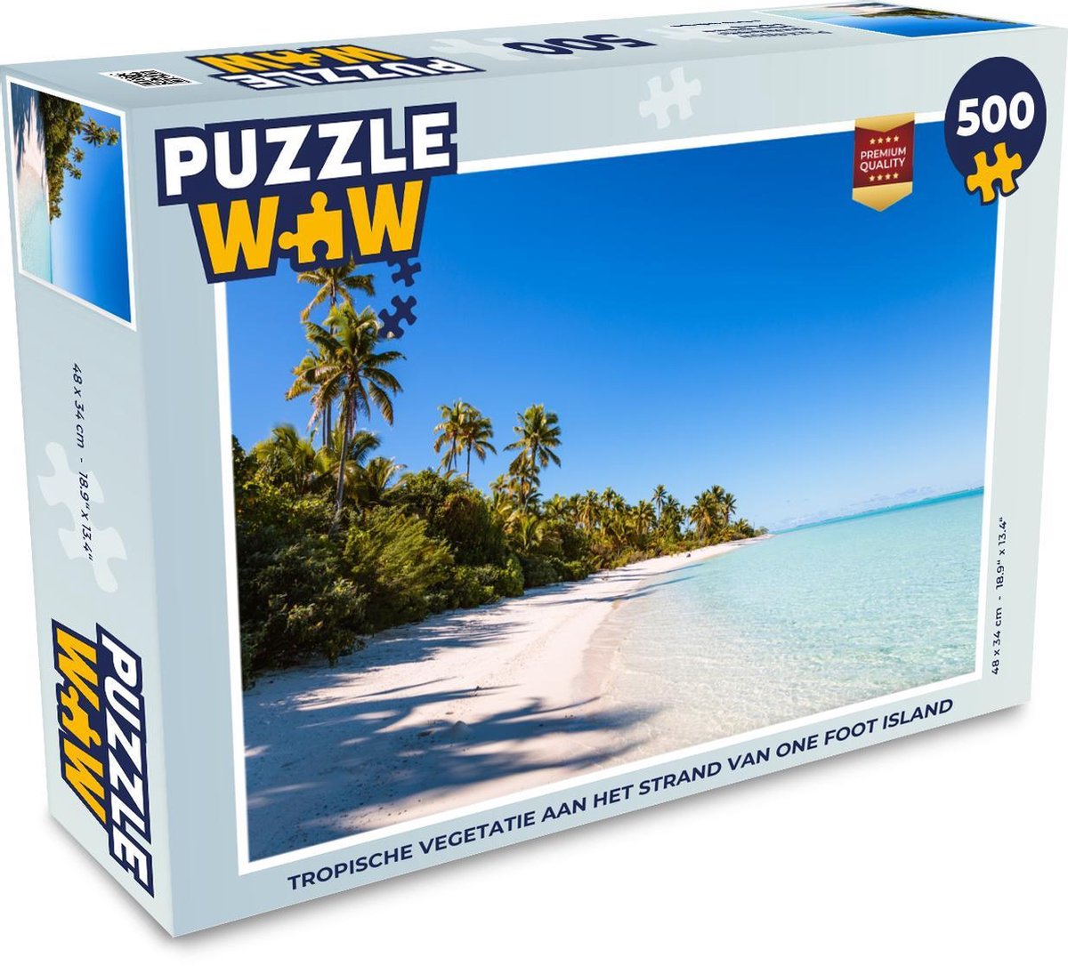 Afbeelding van product Puzzel 500 stukjes One Foot Island - Tropische vegetatie aan het strand van One Foot Island - PuzzleWow heeft +100000 puzzels