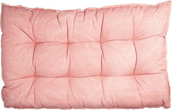 Coussin de palette en coton coloré 120 x 80 cm (rouge)