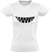 Monster teeth Dames t-shirt | monster | gebit | tanden | tandarts | cadeau | Wit