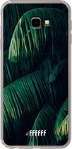 6F hoesje - geschikt voor Samsung Galaxy J4 Plus -  Transparant TPU Case - Palm Leaves Dark #ffffff