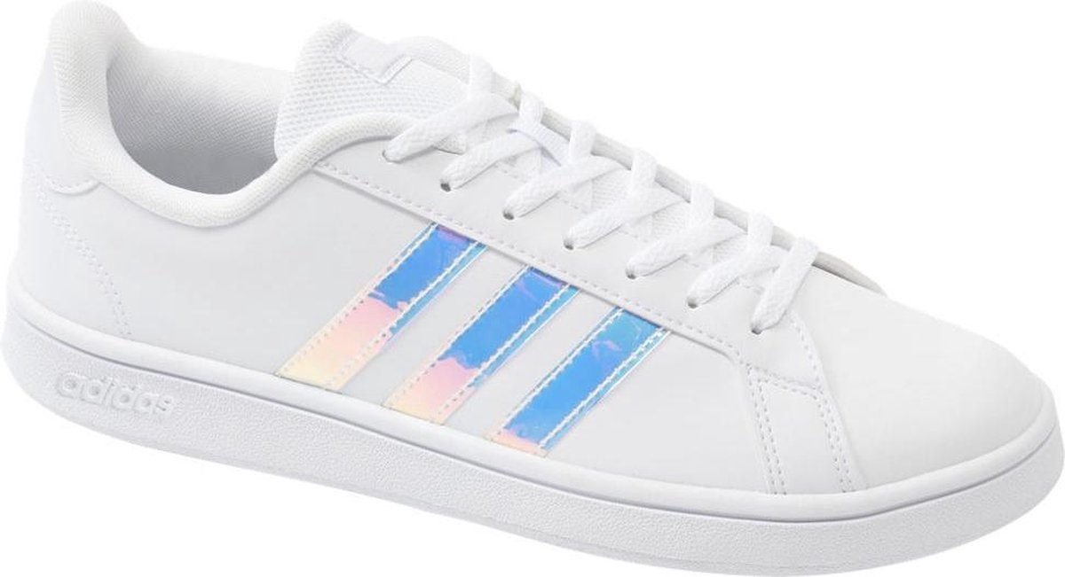 adidas Dames Witte Grand Court Base holografisch - Maat 37 1/3