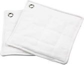 Pannenlappen, afm 22x22 cm,  265 g/m2, wit, 2stuks