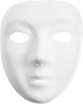 Masker, h: 17,5 cm, b: 14 cm, wit, 12stuks