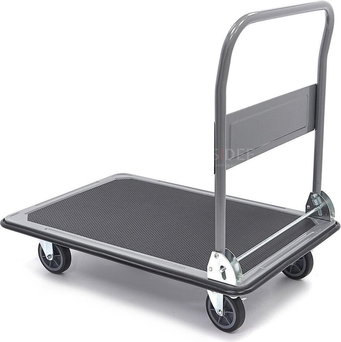 KESSER® Opvouwbare transportwagen met dak, 150 kg, met harde rubberen
