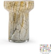 Design vaas Evoluon Large - Fidrio DESERT - glas, mondgeblazen bloemenvaas - diameter 14,5 cm hoogte 19,5 cm