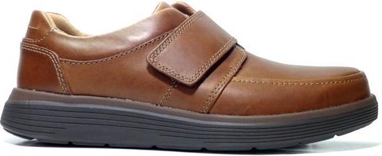 Clarks Un Abode Strap heren Instapschoen Instappers, zwart leder, 46 EU