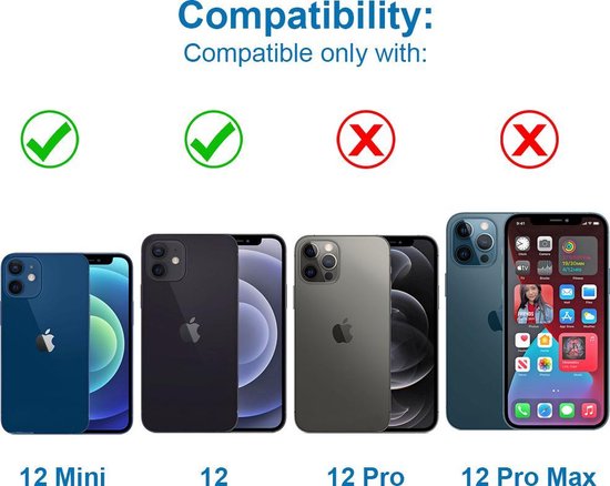 Caméra arrière à objectif en Glas MMOBIEL pour iPhone 12/12 Mini - Zwart - Incl. Brucelles