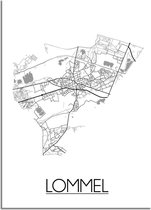 Lommel Plattegrond poster A4 poster (21x29,7cm) - DesignClaud