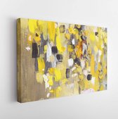 Abstract painting, yellow colors, hand painted, details  - Modern Art Canvas  - Horizontal - 777586423 - 50*40 Horizontal