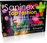 Saninex - condooms - 3 stuks - condooms met glijmiddel - fashion dotted