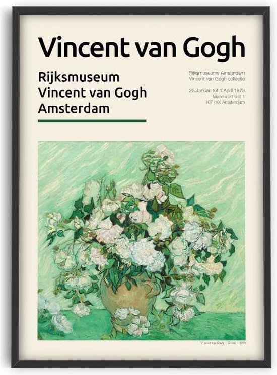 Van Gogh - Rozen - 50x70 cm - Art Poster - PSTR studio