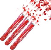 3 STUKS Valentijn Party Confetti Shooters - Partyshooter Hartjes - Partyshooter Liefde - Feest Shooter Liefje - Romantisch - Cadeau - Verrassing - Professionele Party Popper - Confetti Kanon 