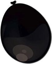 Ballonnen zwart metallic 50 stuks 30 cm