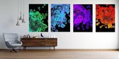 Onlinecanvas - Schilderij - Abstract Covers Set. Liquid From Lines. Art Vertical Vertical - Multicolor - 115 X 75 Cm