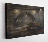 Fantasies on the theme of the work of Arkady and Boris Strugatsky Roadside Picnic . Title - Stalker Zone (Danger, Keep Out) - Modern Art Canvas - Horizontal -728385760 - 40*30 Hori
