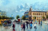 Old city, Uman, oil paintings  - Modern Art Canvas  - Horizontal - 563550352 - 80*60 Horizontal