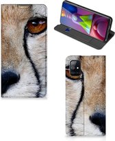 Hoesje Geschikt voor Samsung Galaxy M51 Bookcase Cheetah