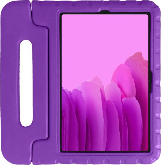 Hoes - Geschikt voor Samsung Galaxy Tab A7 (2020) - Kinderhoes Shockproof Bumper - Kidsproof Case - Tablet Hoesje - Kinder Hoesje Cover - Paars