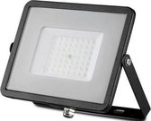 LED Bouwlamp 50 Watt - LED Schijnwerper - Viron Hisal - Natuurlijk Wit 4000K - Mat Zwart - Aluminium - SAMSUNG LEDs - BES LED