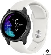Siliconen Smartwatch bandje - Geschikt voor  Garmin Venu sport band - wit - Strap-it Horlogeband / Polsband / Armband