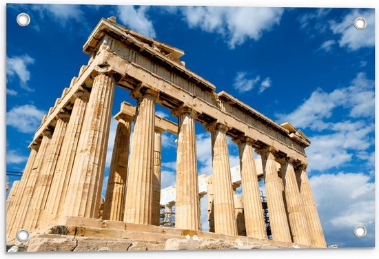 Tuinposter – Acropolis Of Athene - Griekenland - 60x40cm Foto op Tuinposter  (wanddecoratie voor buiten en binnen)