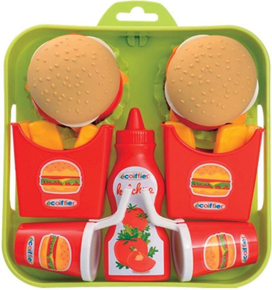 Eten speelgoedset Ecoiffier Hamburger Tray - Ecoffier
