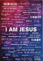 Wandbord A3 kunststof I am Jesus - Bijbel - Christelijk - Majestic Ally - 1 stuk