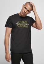 Urban Classics Star Wars Heren Tshirt -XS- Star Wars Crawl Zwart