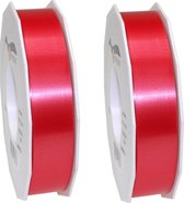 3x XL Hobby/decoratie rode satijnen sierlinten 2,5 cm/25 mm x 91 meter- Luxe kwaliteit - Cadeaulint satijnlint/ribbon