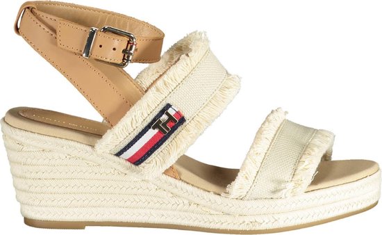 Tommy Hilfiger BASIC OPENED TOE MID WEDGE Wit - Schoenen Sandalen Dames €  92,90
