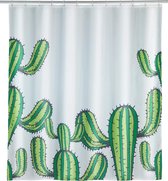 Wenko Douchegordijn Cactus 200 X 180 Cm Polyester Wit/groen
