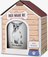 Mok - Hond - Cadeau - Jack Russel - Gevuld met een dropmix - In cadeauverpakking met gekleurd lint