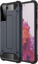 Armor Hybrid Back Cover - Samsung Galaxy S21 Plus Hoesje - Donkerblauw