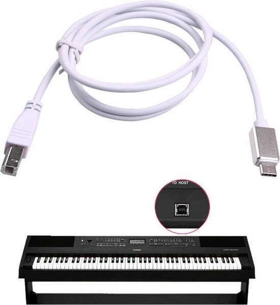 Type C-Usb Type B OTG Kabel Printer Telefoon Piano Elektronische drum Midi  Keyboard | bol.com