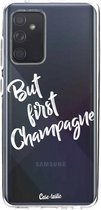 Casetastic Samsung Galaxy A52 (2021) 5G / Galaxy A52 (2021) 4G Hoesje - Softcover Hoesje met Design - But First Champagne Print